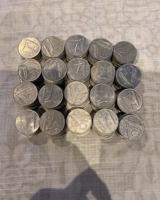 Lotto di 200 monete da 10 lire