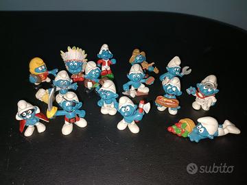 Lotto 16 Puffi Vintage Schleich Peyo anni 70/80 