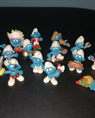 Lotto 16 Puffi Vintage Schleich Peyo anni 70/80 