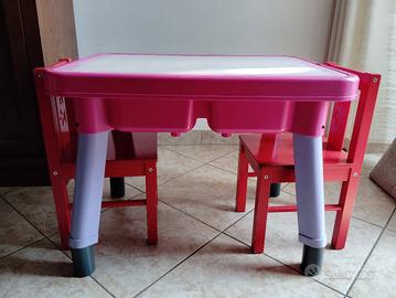 tavolo gioco bambini con due sedie