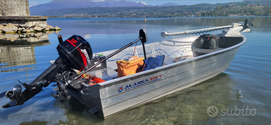 Barca alluminio 370 + Mercury 15 cv 2T