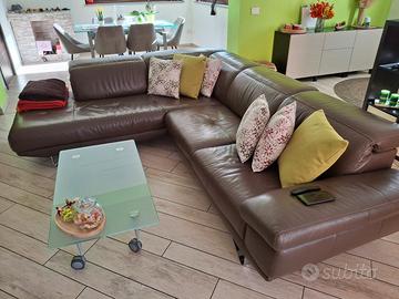 Divano angolare in pelle Divani & Divani