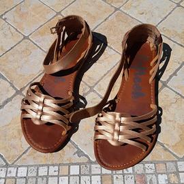 Sandali donna bronzati