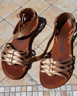 Sandali donna bronzati