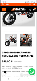 Cross moto morini 50cc