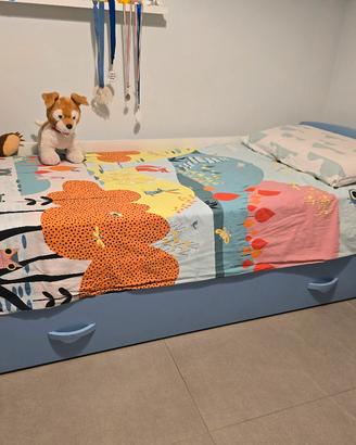 letto singolo + letto estraibile + materassi