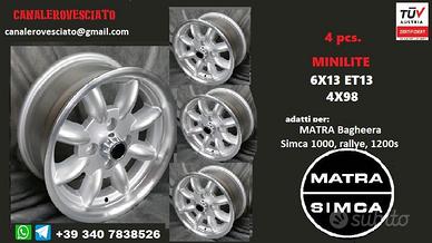 Cerchi minilite 6x 13 4x98 et13 matra simca