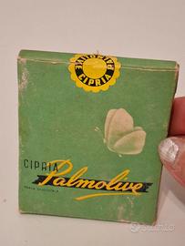 Cinfezione vuota in cartone di Cipria Palmolive.