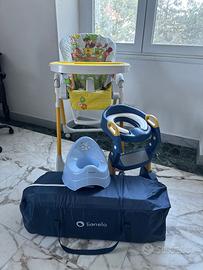 Kit Seggiolone PegPerego + Lettino Lionelo+Omaggi