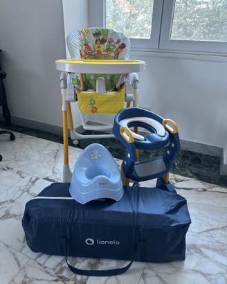 Kit Seggiolone PegPerego + Lettino Lionelo+Omaggi