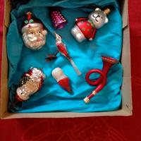 Scatola con 7 palline in vetro anni 60 addobbi di 