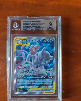 mewtwo e mew gx promo bgs 9 ita pokemon gradata 