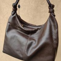 Borsa donna vera Pelle Tuscan's marrone tasche zip