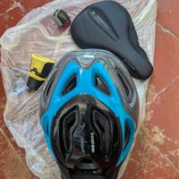 Casco bici  +coprisella +luci {decathlon B'TWIN} 