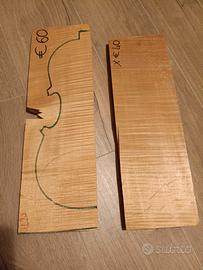 legno liuteria acero 2 fondi violino 