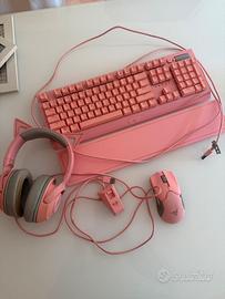 Tastiera meccanica, mouse, cuffie razer