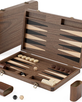 Backgammon in Legno di Noce – Set Completo. NUOVO