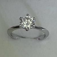 Anello in argento con Moissanite 1 CT