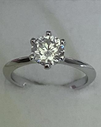 Anello in Argento con Moissanite 1 CT