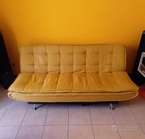 DIVANO LETTO GIALLO a libro