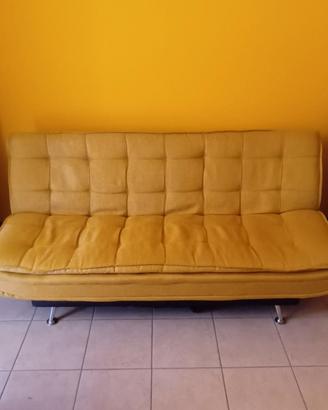 DIVANO LETTO GIALLO a libro