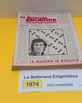 LA SETTIMANA ENIGMISTICA, anno 1974, NON compilati