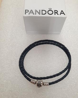 Pandora braccialetto Moments in pelle nera  