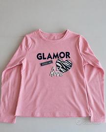 Maglia autunnale a maniche rosa 9/10 anni 140 cm