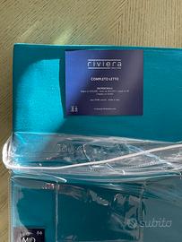 Completo letto matrimoniale raso 100% cotone