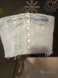 top jeans con bottoni 