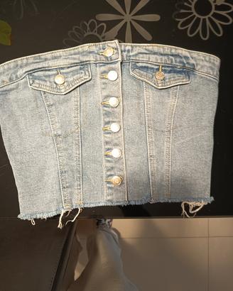 top jeans con bottoni 