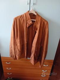 Giubbino vera pelle vintage marrone chiaro