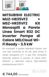 Climatizzatore Mitsubishi 12000 btu  NUOVO