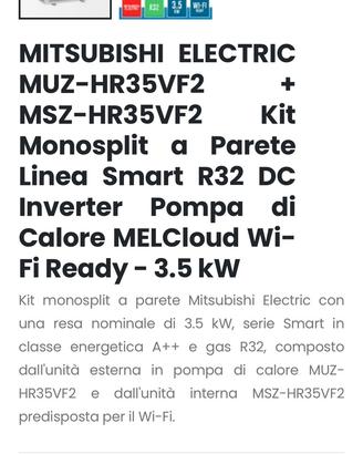 Climatizzatore Mitsubishi 12000 btu  NUOVO