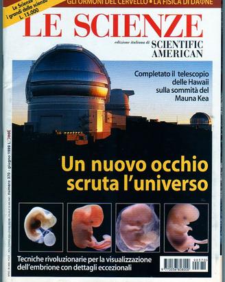 Rivista mensile LE SCIENZE－6 numeri anni 1999 2004