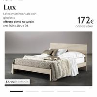 Giroletto - Struttura letto olmo