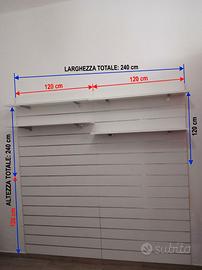 Parete Attrezzata Pannelli Dogati + ACCESSORI