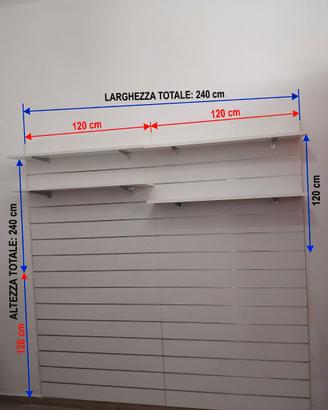 Parete Attrezzata Pannelli Dogati + ACCESSORI