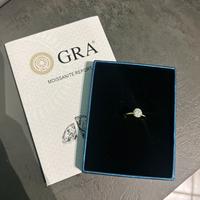 Anello argento 925 con moissanite 1 carato