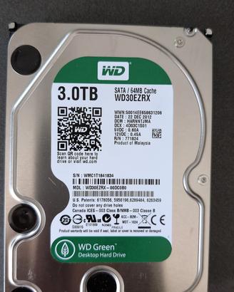 Hard Disk WD Green 3 TB 64MB cache 3,5"