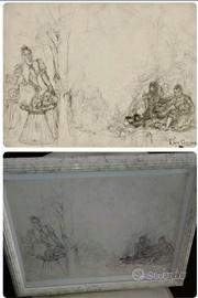 Leon F. Comerre, Disegno con timbro atelier