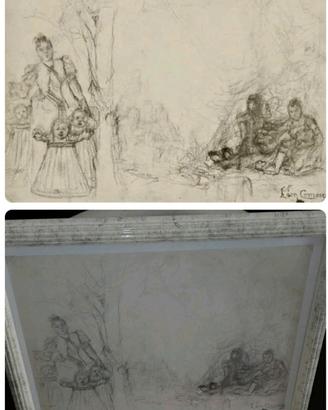 Leon F. Comerre, Disegno con timbro atelier