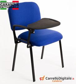 Sedia Imbottita in Tessuto BLU con RIBALTINA