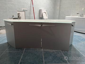 Mobile bagno con lavabo in vetro