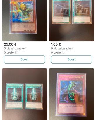 Carte varie yugioh ( prezzi in foto )