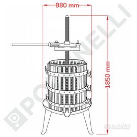 Torchio uva manuale