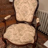 coppia di eleganti poltroncine '800