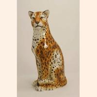 statua leopardo ceramica