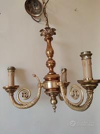 Lampadario in ottone