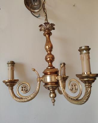 Lampadario in ottone